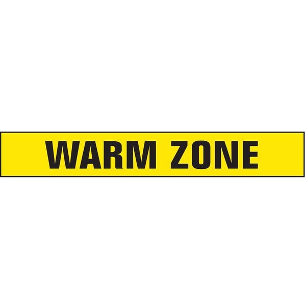 Zoro Select Barricade Tape with Reel, Warm Zone, Yellow, 3 in Wide x 1,000 ft Length, Polyethylene, 4 mil - B3104Y386-200