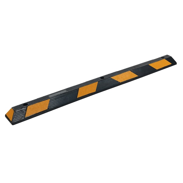 Vestil Car Stop, Rubber, 4 Height, 47.25 Length, 25, Black - CS-33-BL-4
