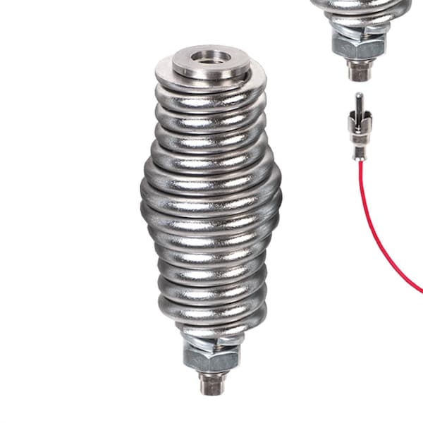 Safetywhips Warning Whip Base, Steel, 5.25 Length, Hot Plug (HP.1), 1/2 inch Lock washer & Hex nut. - 519.30B