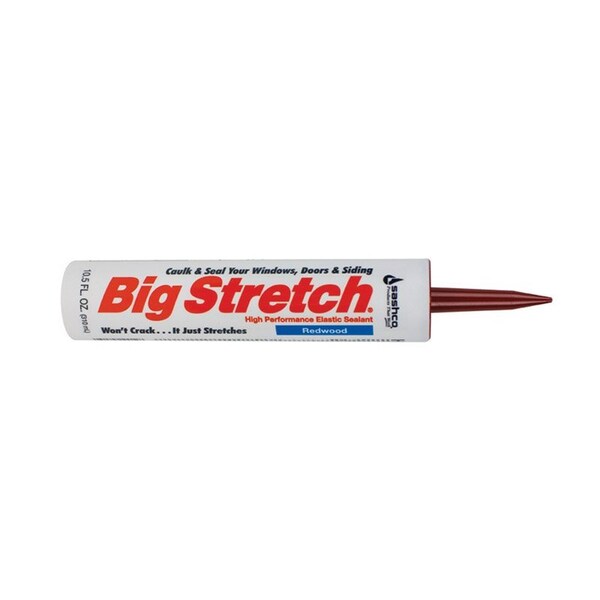 Big Stretch Sashco Big Stretch Redwood Elastomeric Acrylic Latex Door/Siding/ Window Caulk 10.5 oz - 10012