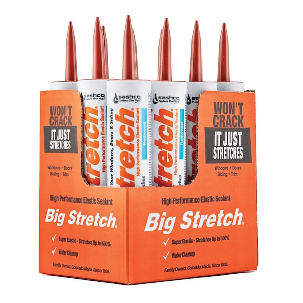 Big Stretch Sashco Big Stretch Redwood Elastomeric Acrylic Latex Door/Siding/ Window Caulk 10.5 oz - 10012