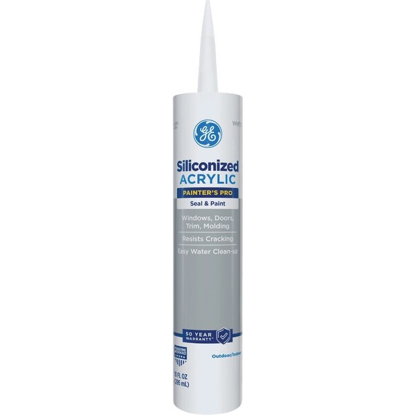 Ge Painter's Pro 10.1 Oz. White Window & Door Siliconized Acrylic Caulk - 2874436