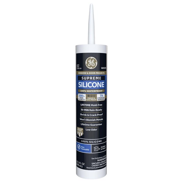 Ge GE Supreme White Silicone Window and Door Sealant 10.1 oz - 2709107