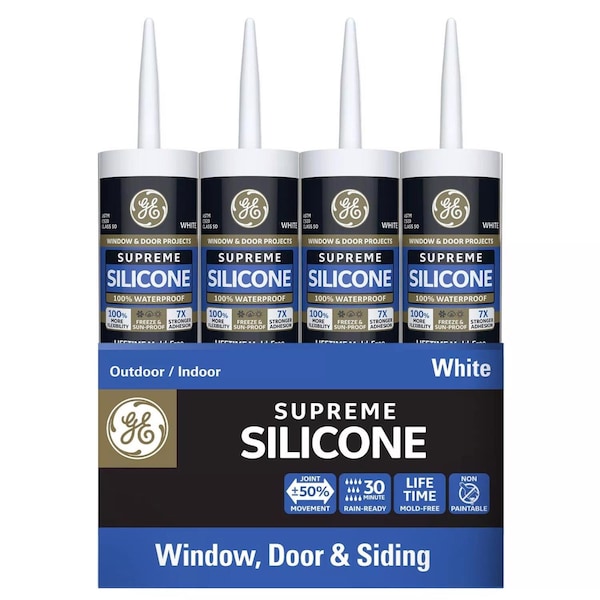 Ge GE Supreme White Silicone Window and Door Sealant 10.1 oz - 2709107