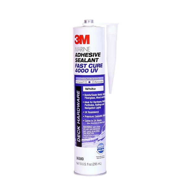 3M Polymer Adhesive Sealant, 20 oz, Sausage Pack, White, Polymer Base, 4000 UV - 4000 UV