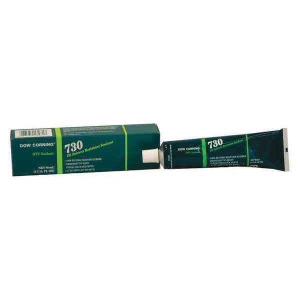 Dowsil Silicone Sealant, 3 oz, Tube, Clear, Silicone Base, 730 FS - 4097353