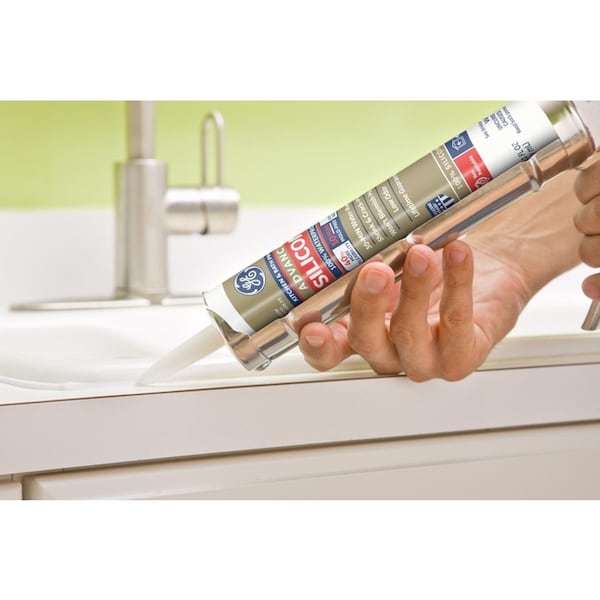 Silicone Ii GE Advanced White Silicone 2 Kitchen and Bath Caulk Sealant 10.1 oz - GE-5070