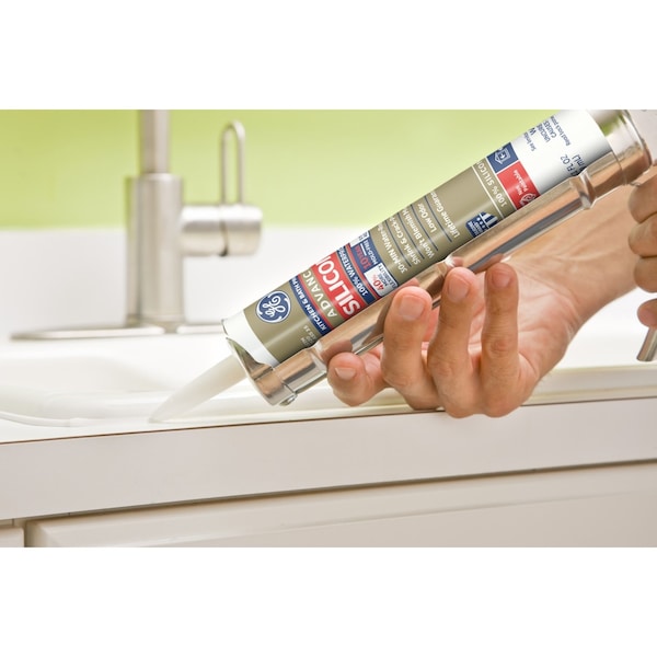 Silicone Ii GE Advanced White Silicone 2 Kitchen and Bath Caulk Sealant 10.1 oz - GE-5070