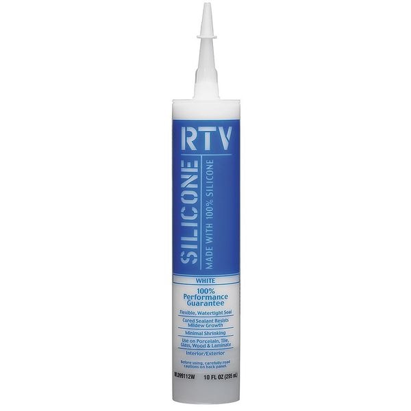 White Lightning Tube Silicone Sealant, 10 oz, White, Temp Range -49 Degrees  to 302 Degrees F - WL099112W