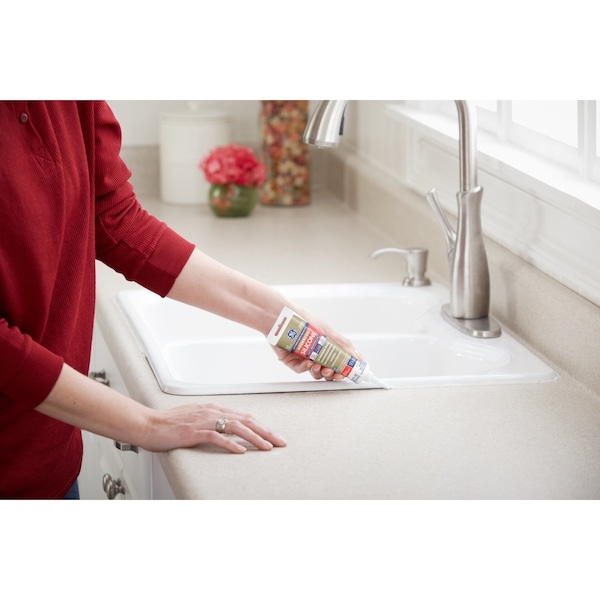 Silicone Ii GE Advanced Silicone White Silicone 2 Kitchen and Bath Caulk Sealant 2.8 oz - GE281