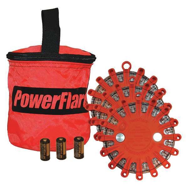 Powerflare LED Road Flare, Orange (Bag), Amber (LED), Orange (Shell), 4 in Length - SP3O-A-O