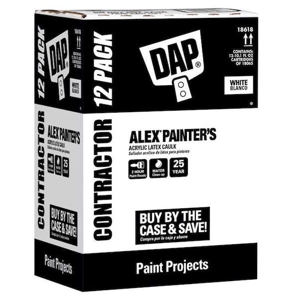 Dap DAP Alex White Acrylic Latex Painter's Caulk 10.1 oz - 7079818618
