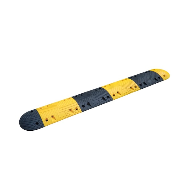 Pittman Speed Bump, Plastic Rubber Composite, 2 in Height, 216.48 in Length, Black & Yellow - 755676