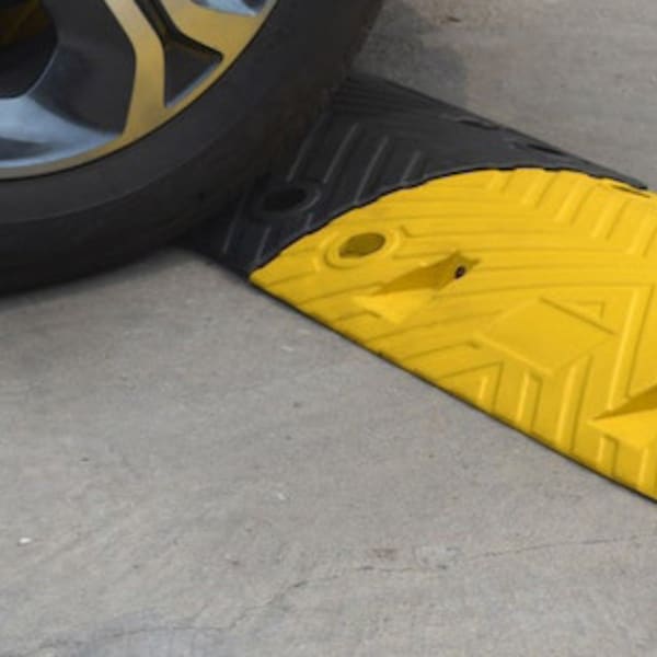 Pittman Speed Bump, Plastic Rubber Composite, 2 in Height, 216.48 in Length, Black & Yellow - 755676