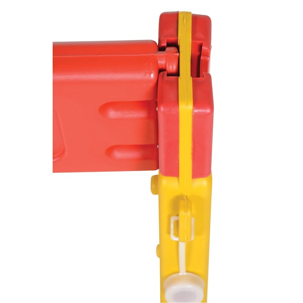 Vestil A-Frame Barricade, 44.5W x 19.5L x 31.75H, Plastic, 31.75 Height, 19.5 Length, 9, Yellow/Orange - AFB-44