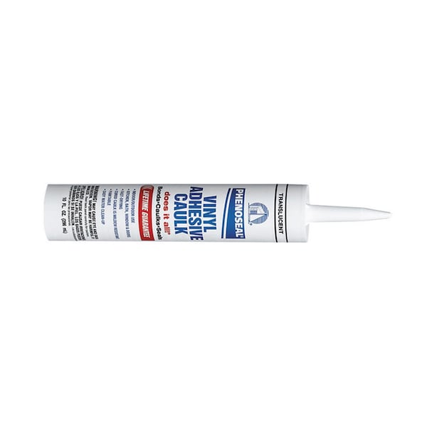 Phenoseal Phenoseal Clear Vinyl All Purpose Adhesive Caulk 10 oz - 102TR