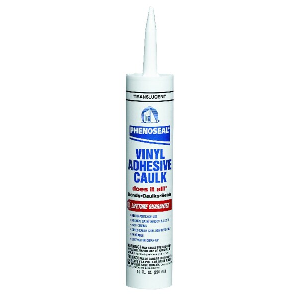 Phenoseal Phenoseal Clear Vinyl All Purpose Adhesive Caulk 10 oz - 102TR