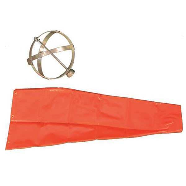 Cortina Safety Products Windsock, w/Hardware, 10", Open, 3ft. - 03-WS-3KT