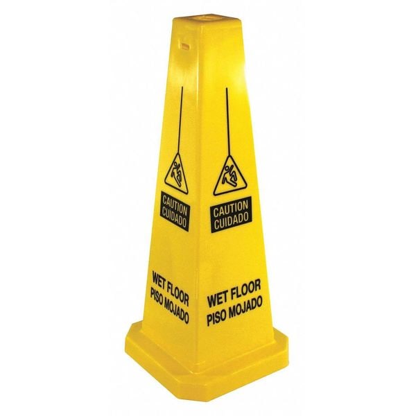 Genuine Joe Genuine Joe Safety Cone, Polypropylene, 24" Height, 10" Length, Yellow - GJO58880