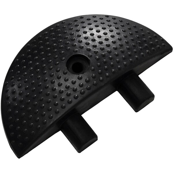 Global Industrial Speed Bump End Cap, Uv Black Rubber, 2-9/25 in Height, 7-1/2 in Length, Black - 708110