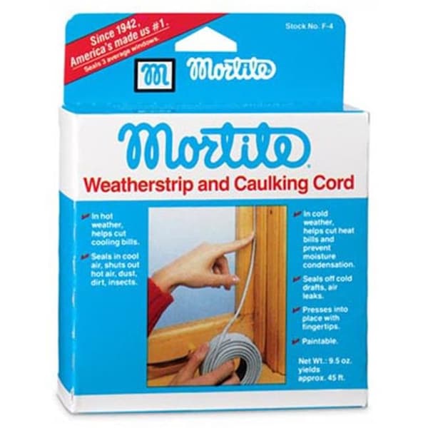 Thermwell Products Thermwell F4 45 ft. Mortite Caulking Cord Weather Strip; Gray - 194084