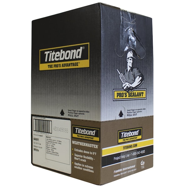 Weathermaster Titebond WeatherMaster White Elastomeric Polymers Door/Siding/ Window Sealant 9.5 oz - 44001A