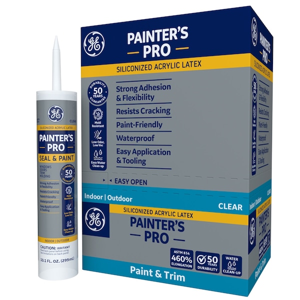 Ge GE Painter's Pro Clear Acrylic Latex Painter's Caulk Sealant 10.1 oz - 2733636
