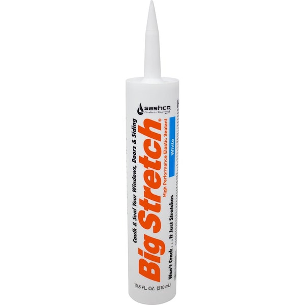 Big Stretch Sashco Big Stretch White Elastomeric Acrylic Latex Door/Siding/ Window Caulk 10.5 oz - 10016