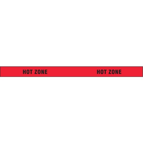 Zoro Select Barricade Tape, Hot Zone, Red, 3 in Wide x 1,000 ft Length, LDPE, 4 mil - 3 X 1000' 4 MIL