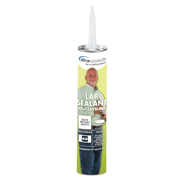 Dicor Dicor 501LSD-1 EPDM Self-Leveling Lap Sealant - 10.3 oz. Tube, Dove (Bright White) - 501LSD-1