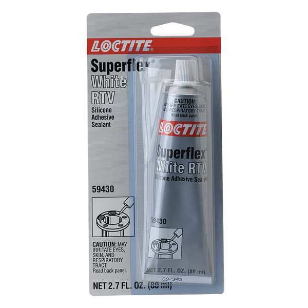Loctite Sealant, 85 g, Tube, Whites, Silicone Base - 135506