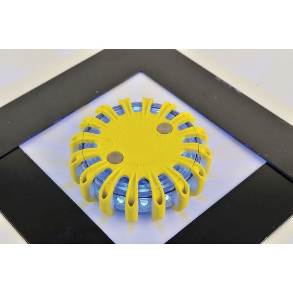 Powerflare LED Road Flare, Blue (LED), Yellow (Shell), 4 in Length, (1) Battery - PF210-B-Y