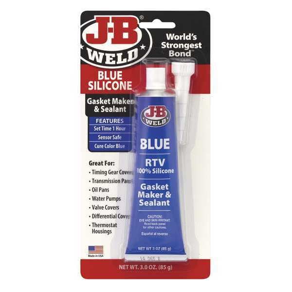 J-B Weld Silicone, 3 oz, Tube, Blue, Silicone Base, Not Applicable - 31316