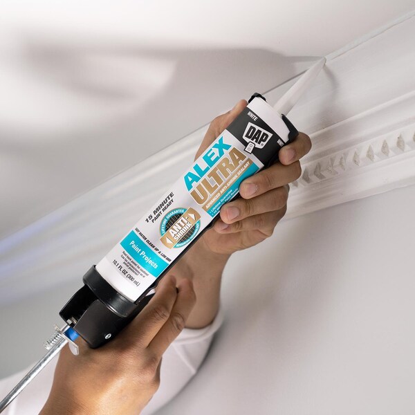 Dap DAP Alex Ultra White Elastomeric Acrylic Latex All Purpose Waterproof Sealant 10.1 oz - 7079818200