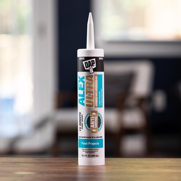 Dap DAP Alex Ultra White Elastomeric Acrylic Latex All Purpose Waterproof Sealant 10.1 oz - 7079818200