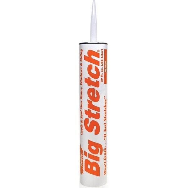 Big Stretch Sashco Caulk, White, -30 to 250 deg F, 29 oz, Cartridge - 10086
