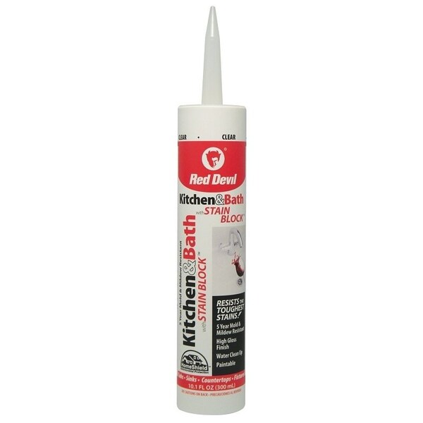 Red Devil Stain Block 0 Sealant, Clear, 20 to 180 deg F, 101 oz Cartridge - 757