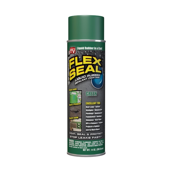 Flex Seal Flex Seal Family of Products Flex Seal Green Rubber Spray Sealant 14 oz - FSGRNR20