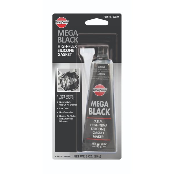 Itw VersaChem Mega Black Silicone O.E.M., 99839, 3 Oz. Tube - 99839