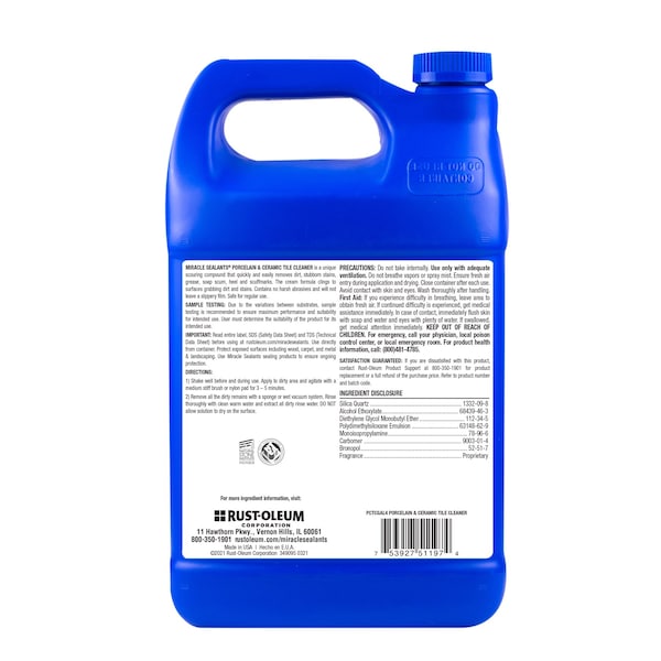 Miracle Sealants Gallon, Transparent, Porcelain & Ceramic Tile Cleaner - PCTCGAL4