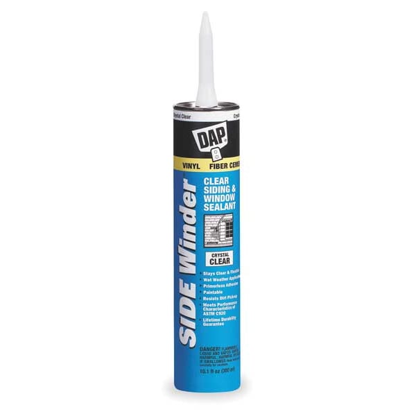 Dap Hybrid Sealant, 10.1 oz, Cartridge, Clear, Hybrid Base, Side Winder - 00816