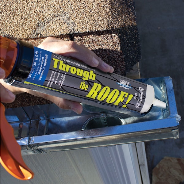 Through The Roof Sashco Through The Roof Gloss Clear Synthetic Rubber Roof Sealant 29 oz - 14003