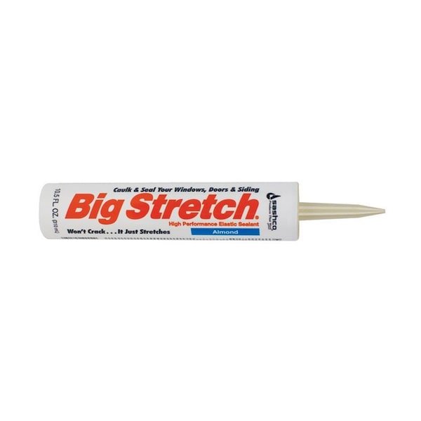 Big Stretch Sashco Big Stretch Almond Elastomeric Acrylic Latex Door/Siding/ Window Caulk 10.5 oz - 10002