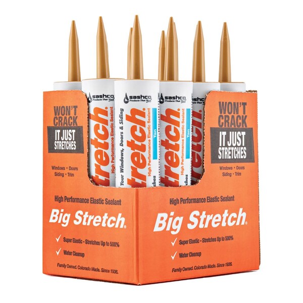 Big Stretch Sashco Big Stretch Almond Elastomeric Acrylic Latex Door/Siding/ Window Caulk 10.5 oz - 10002