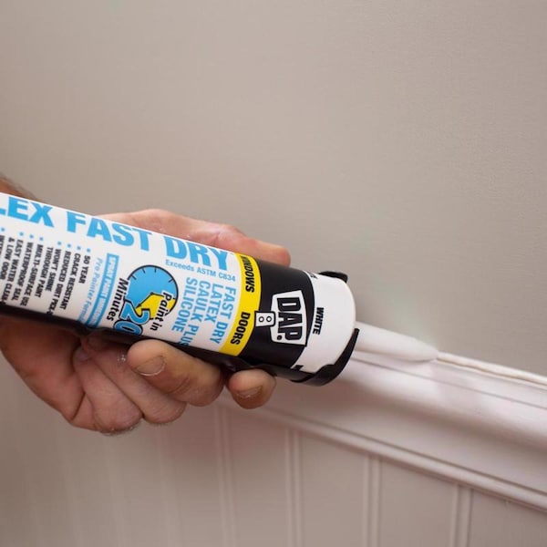 Dap DAP Alex Fast Dry White Siliconized Acrylic Latex Windows/Doors/Seal/Paint Caulk 10.1 oz - 7079818426