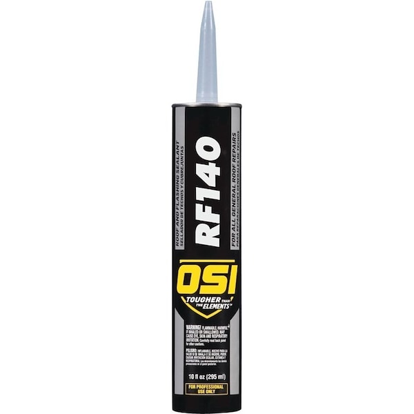 Osi RF140 Series Gutter and Seam Sealant, Black, Liquid, 10.5 oz Cartridge - 1938618