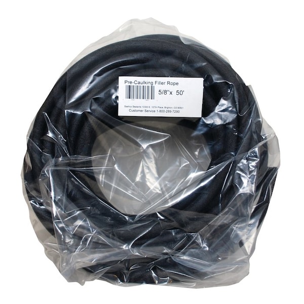 Filler Rope 5/8in x 50ft Sashco Pre-Caulking Closed Cell Backer Rod - 30623