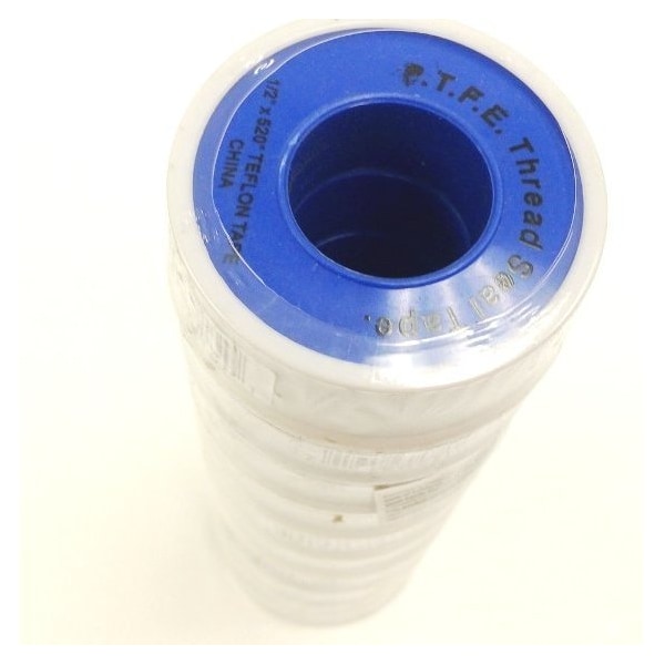 Hhip Pipe Sealant Tape, 1/2" W x 520" L, PTFE, Pk 12 - 8070-0003
