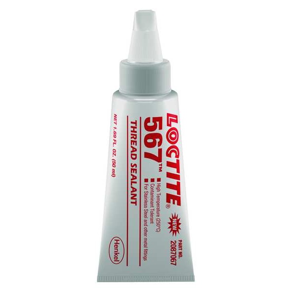 Loctite Pipe Thread Sealant 1.7 fl oz, Tube, 567, Off-White, Paste - 2087067