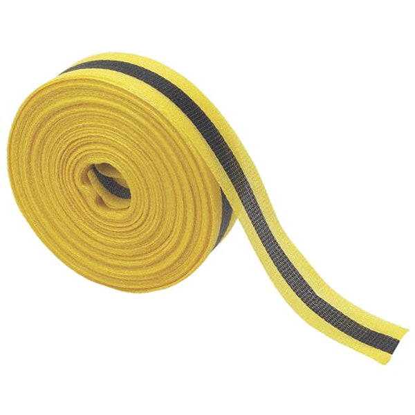 Zoro Select Barricade Tape, No Legend, Black/Yellow, 2 in Wide x 200 ft Length, Polypropylene, 21 mil - 15Y446